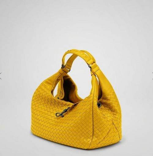 Bottega Veneta Woven Nappa Leather Shoulder Bag 6262 yellow